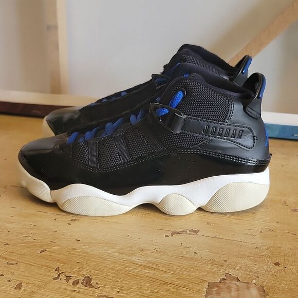 Space Jam 6 Ring Jordan’s Space Jam 2018 • Black Patent Royal White • Kids 2 - Picture 14 of 14